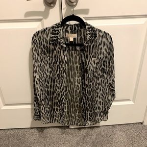Michael Kors blouse, women’s blouse, leopard print